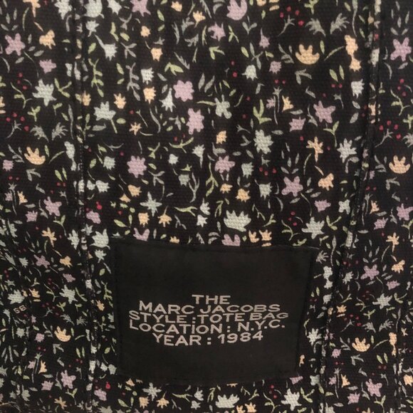 ***SOLD***NWOT Marc Jacobs Ditsy Floral Canvas Tote Bag Black Multi Small - Picture 6 of 16
